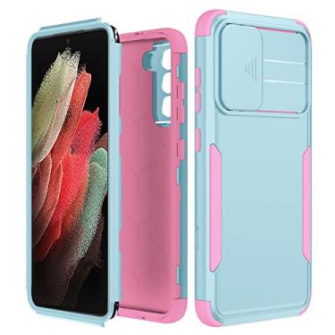 Imagem de Capa de telefone para PC resistente à prova de choque com armadura híbrida para Samsung Galaxy S21 FE A13 5G A33 5G Proteção de lente deslizante Capa traseira resistente, T9, para Samsung A13 5G