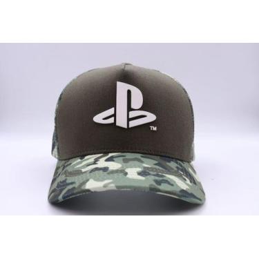 Imagem de Boné Trucker Playstation Camuflado Verde Tam. U - Ps