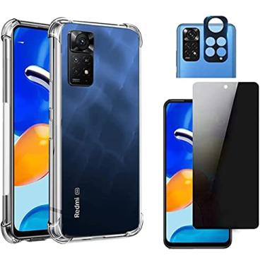 Imagem de Kit Capa Capinha Case e Película Protetora Privacidade e Película de vidro para Câmera Redmi Note 11 5G - Phone Palace