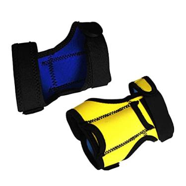 Imagem de Prettyia 2 peças duráveis universais de neoprene de 3 mm para mão livre, suporte de lanterna de braço para mergulho, acampamento, caça