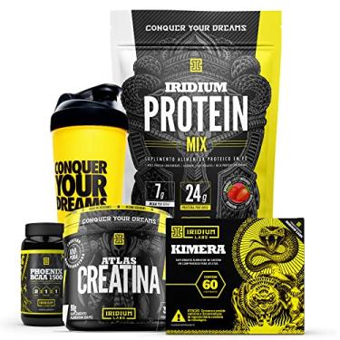 Imagem de Whey Protein Mix + Kimera + Creatina 90g + BCAA 1500 + Coqueteleira Sabor: Morango