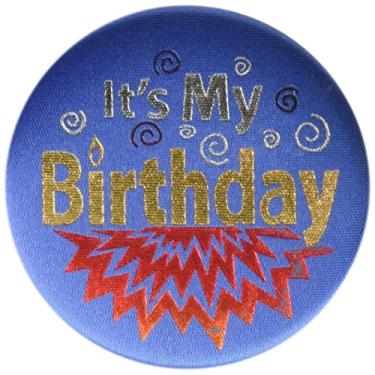 Imagem de Blue It's My Birthday Satin Button (Pack of 6)