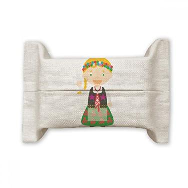 Imagem de Saco de linho de algodão com desenho animado da Polônia Smile Blond