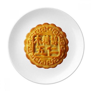 Imagem de Prato de bolo de porcelana decorativa de porcelana Salver Meados Festival Cinco Kernel Moon