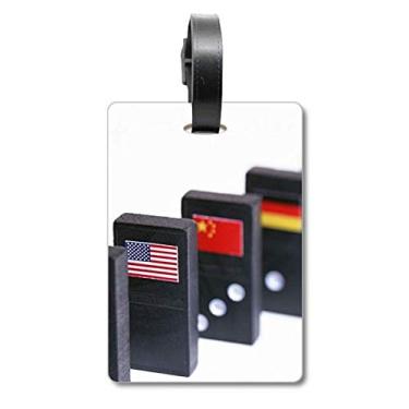 Imagem de Pai Gow Bandeira de dados para jogos de mala com etiqueta para cartão de bagagem