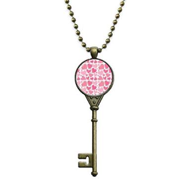 Imagem de DIYthinker Colar com pingente de coração rosa fofo para o Dia dos Namorados