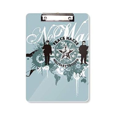 Imagem de Bloco de notas com estampa da paz Starry War Graffiti Street Prancheta para escrever A4