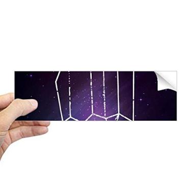 Imagem de DIYthinker Adesivo de para-choque retangular azul Crystal Universe Sky Fantasy Star para janela de notebook