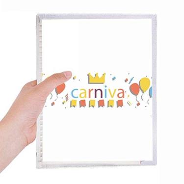 Imagem de Caderno Coroa de Balão Feliz Carnaval de Veneza Folhas Soltas Diário de Papelaria Recarregável