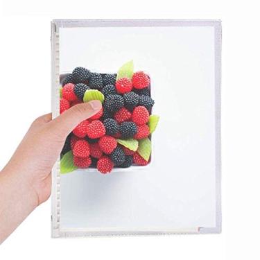 Imagem de Caderno fotográfico de frutas vermelhas temperadas com folhas soltas diário recarregável