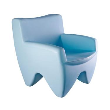 Imagem de Poltrona Decorativa Cadeira Plástico Joker Freso Azul Bebê