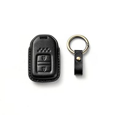 Imagem de Capa da chave do carro em couro, capa da chave, apto para honda Vezel city civic Jazz CRV Crider HRV