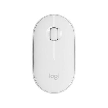 Imagem de Mouse Sem Fio Logitech Óptico 1000Dpi - Pebble I345 Branco Original