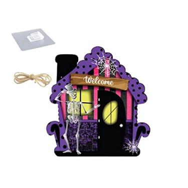 Imagem de Desenhos Animados De Abóboras De Vampiros Placas Penduradas Para Decoração De Porta De Jardim De Halloween Decoração De Festa De Halloween Quarto Infantil