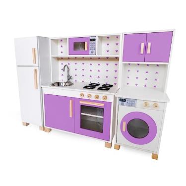 Imagem de Kit Cozinha Infantil com Geladeira e Máquina de Lavar (Lilas)