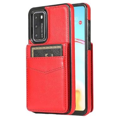 Imagem de Capa de couro flip para huawei p40 p30 mate 40 30 20 pro plus lite carteira cartão forte proteção magnética proteção bolsas de telefone capa, vermelho, para huawei p30 pro