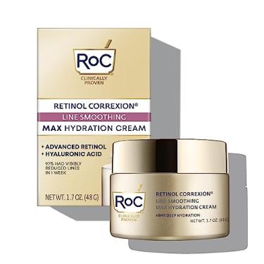 Imagem de RoC Retinol Correxion Max Daily Hydration Anti-Aging Daily Face Moisturizer with Hyaluronic Acid, Oil Free Skin Care Cream for Fine Lines, Dark Spots, Post-Acne Scars, 1.7 oz (Packaging May Vary)