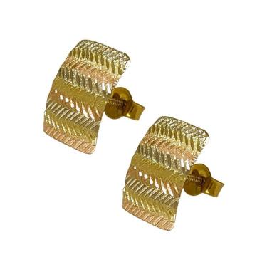 Imagem de Brinco Em Ouro 10k 416 Chapa 9 Cores Estreito
