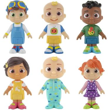 Imagem de Brinquedos CoComelon Oficial - 6 Figuras com Bebê JJ (Camiseta e Body), Tomtom, YoYo, Cody e Nina - Bebês e Crianças pequenas