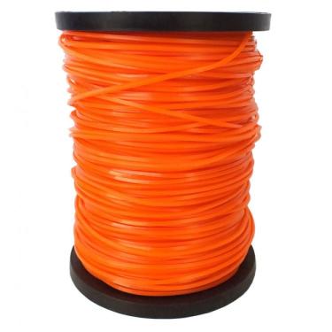 Imagem de Rolo de Fio de Nylon 3mm 226 Metros Quadrado para Roçadeira Spin Vulcan Laranja