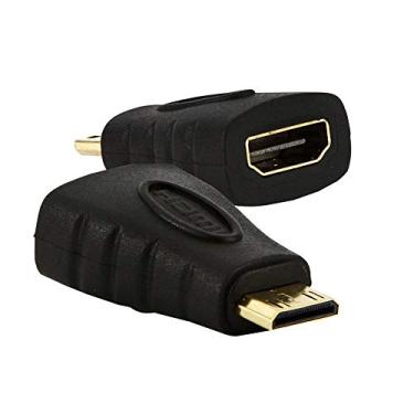 Imagem de Kit Adaptador HDMI F para Micro HDMI M + Adaptador HDMI F para Mini HDMI M