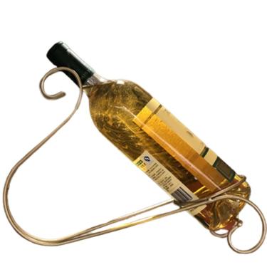 Imagem de Porta-vinho de garrafa única Suporte de vinho tinto rack de armazenamento de caixa de armazenamento barra de armazenamento - Ouro