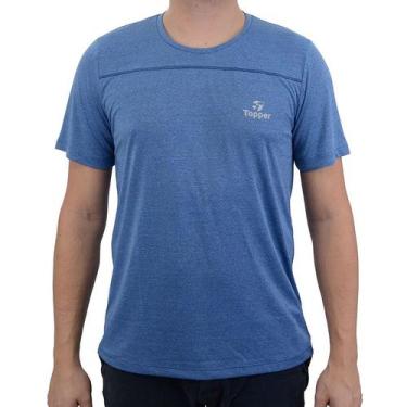 Imagem de Camiseta Masculina Topper Mc Pro Team Azul Mescla - 432