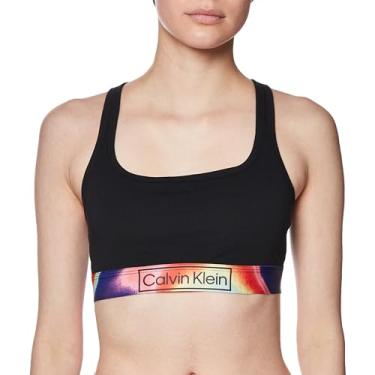 Imagem de Calvin Klein Sutiã feminino Reimagined Heritage Pride sem forro, Preto, XP