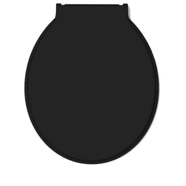 Imagem de Assento Sanitario Almofadado Economico Oval Preto - Durin