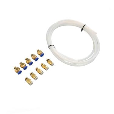 Imagem de Conjunto de Tubos PTFE, para Impressora 3D Bambu Lab Inclui Tubo PTFE de 2m, 5 Acessórios Pneumáticos PC4 M6, 5 Acessórios Pneumáticos KJH04 M6