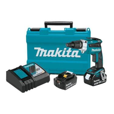 Imagem de Parafusadeira Makita Gesso Com 2 Baterias 18V 3Amp+Maleta