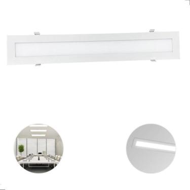 Imagem de Painel Plafon Led Embutir Retangular 10X60Cm 18W Branco Opus