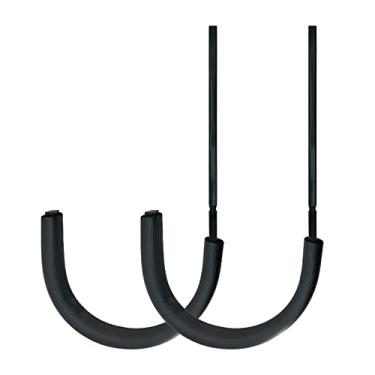 Imagem de FITactic Conjunto de rack de parede com exibição de metal para prancha de SUP, prancha de surf, wakeboard, snowboard, longboards, gerenciamento de armazenamento de shortboard (preto)