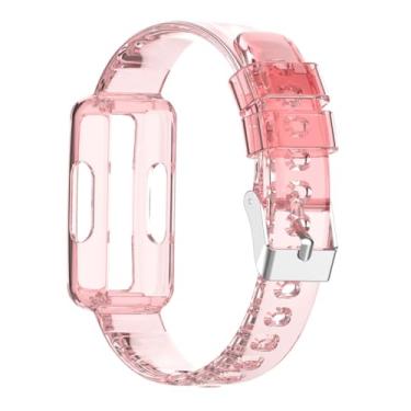 Imagem de BESTonZON cinta bandas smartwatch bandas para mulheres assistir pulseira bandas de relógio inteligentes troca de pulseira de relógio pulseira de relógio ajustável Moda alça tpu rosa