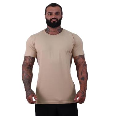 Imagem de Camiseta Tradicional Masculina MXD Conceito Fio 40.1 Cotton Premium (GG, Bege Areia)