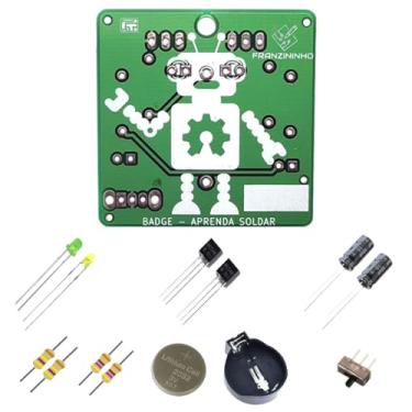Imagem de Kit para montar Placa Badge + Componentes - Aprenda a Soldar