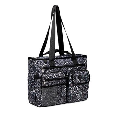 Imagem de Gatycallaty Bolsa de enfermeira para mulheres, organizador de primeiros socorros com vários bolsos, itens essenciais de enfermagem para trabalho de saúde, presentes de enfermagem, Paisley, Large