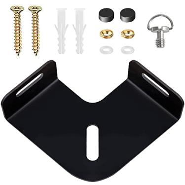 Imagem de SHTCSZBA Suporte universal de canto para câmera Wyze Pan V2, V3, suportes de parede de canto para câmeras Wyze internas e externas, kit de montagem para câmera doméstica (preto)