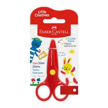 Imagem de Tesoura Little Creatives, Faber-Castell, Supersegura, Sem Ponta, Infantil, Pré-escola, 1 Tesoura
