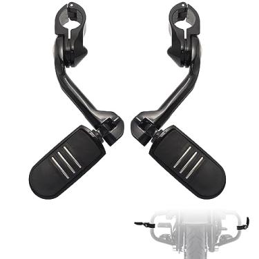 Imagem de LTMOTO Pinos de estrada de 3,16 cm, pegas de estrada ajustáveis para motocicleta para Harley Davidson Touring Road King Road Glide Street Glide Electra Glide Softail Sportster com barra de estrada de 3,17 cm