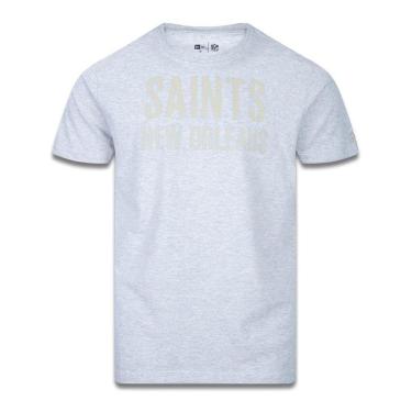 Imagem de Camiseta New Era New Orleans Saints NFL Core Simple Cinza-Masculino