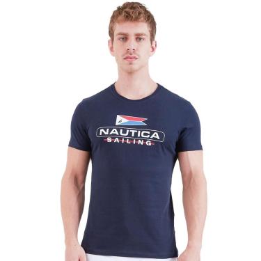 Imagem de Camiseta Nautica Masculina Sailing Icon Pennant Azul Marinho-Masculino