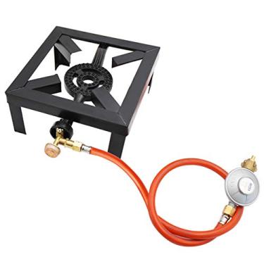 Imagem de Wemay Anel de ebulição a gás 8KW Queimador de ferro fundido Grande fogão a GLP Fogão ao ar livre com estrutura de ferro Fogão portátil de controle de fogo