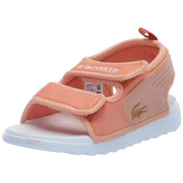 Imagem de Lacoste Sandália infantil unissex Surukids, Laranja/branco, 1 Infant