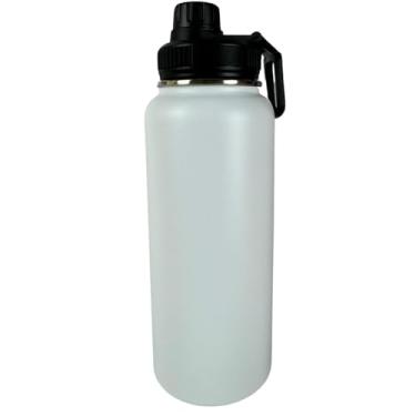 Imagem de Garrafa Térmica Água Inox 1000ML Academia Squeeze Carro LM-P1600-BR (Branco)