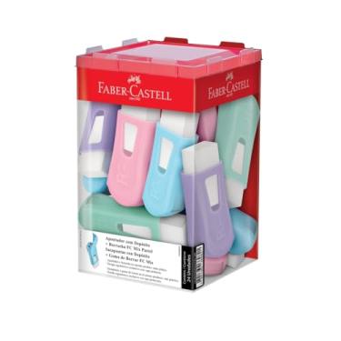 Imagem de Apontador com Borracha Tons Pastel Faber-Castell - Display 24 Unidades