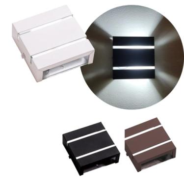 Imagem de Kit 6 Arandelas 2 Foco 2 Friso Externa Parede Muro Ar1112 (Branco)