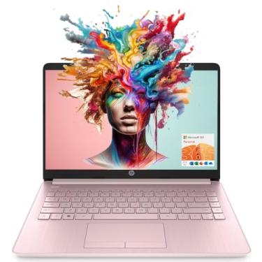 Imagem de HP Laptop portátil (inclui Microsoft 365 de 1 ano), tela HD de 35.6 cm, 16 GB de RAM, 64 GB eMMC, Intel Quad-Core N4120, estudantes e negócios, webcam, HDMI, Wi-Fi, RJ-45, Windows 11 Home, rosa