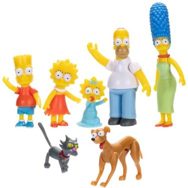 Imagem de Disney The Simpsons Action Figures Family Multi-Pack 2.5” Scale Figures, Includes Homer, Marge, Bart, Lisa, Maggie, Santa’s Little Helper, and Snowball II