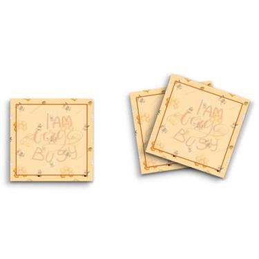 Imagem de Butler in the Home Sticky Notes Pacote com 3 7,6 cm x 7,6 cm, 50 folhas por bloco, I am Very Busy Bee Honey, blocos de notas engraçados e fofos, papel planejador de diário